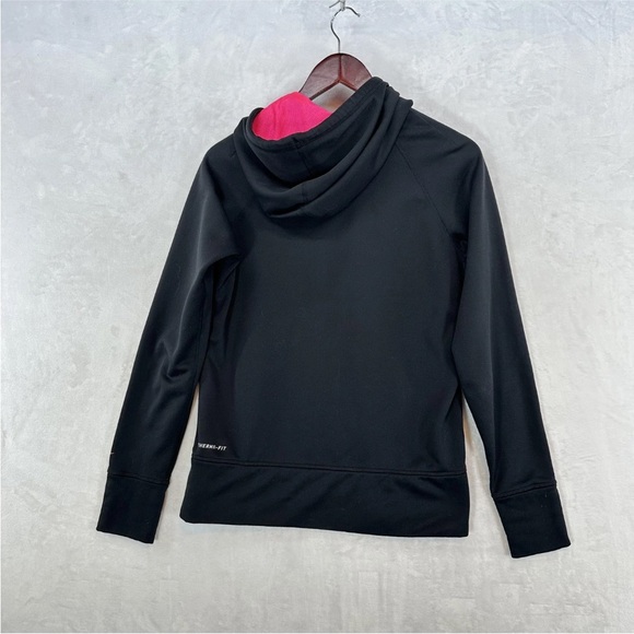 Nike Black Hoodie with Vibrant Pink Logo - Picture 4 of 10